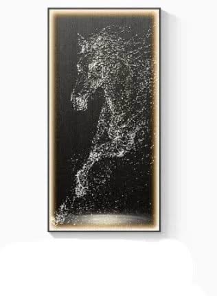 LED Horse Painting - Italian Abstract Decoration-ChandeliersDecor.com