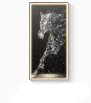 LED Horse Painting - Italian Abstract Decoration-ChandeliersDecor.com