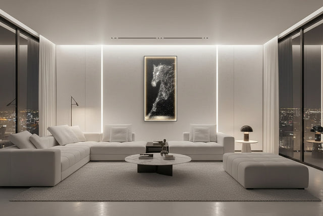 LED Horse Painting - Italian Abstract Decoration-ChandeliersDecor.com
