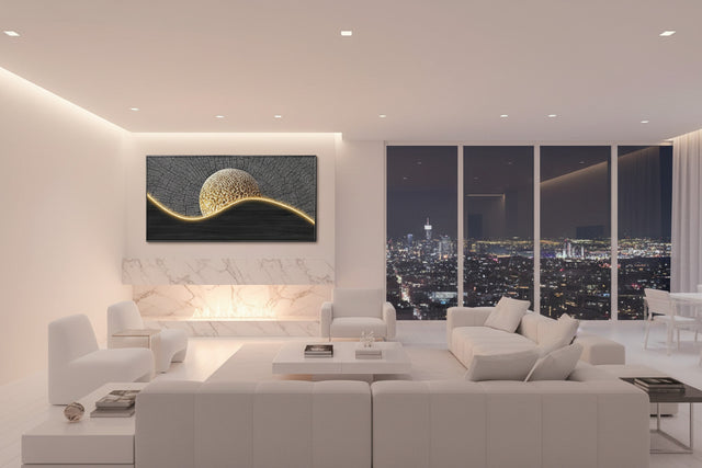 ChandeliersDecor.com-LED Wall Art-LED Moon Wall Hanging Lamp - Creative and Modern Design