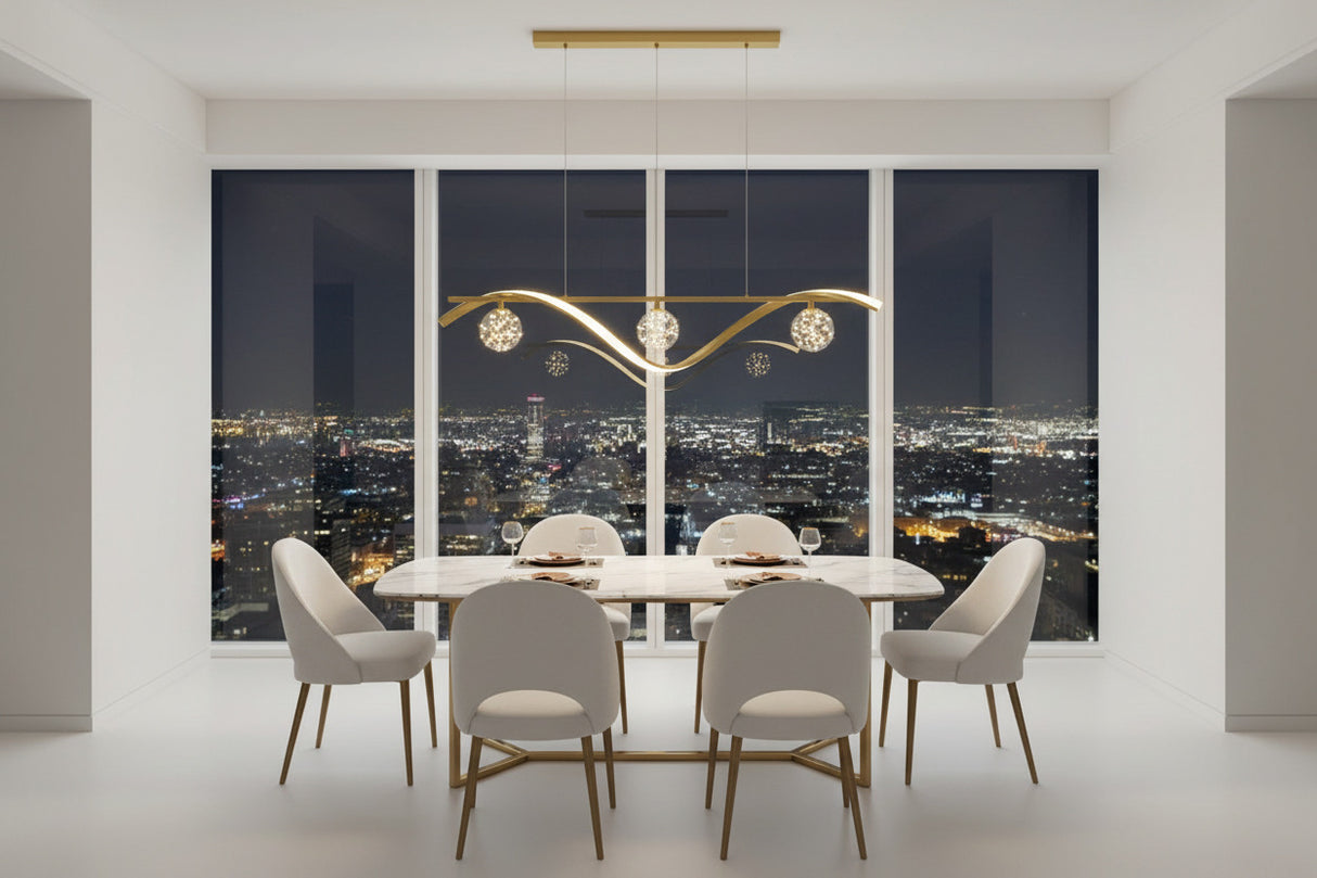 ChandeliersDecor.com-Kitchen Island-LED Stars Chandelier Light