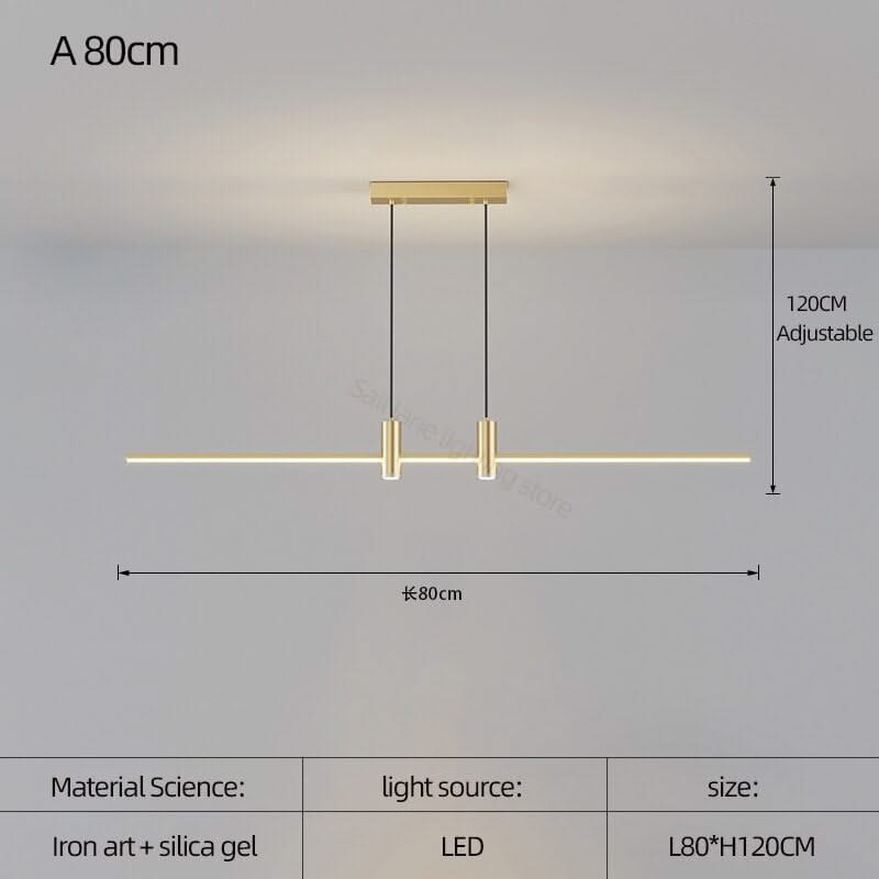LED Strip Line Chandelier Light-ChandeliersDecor.com