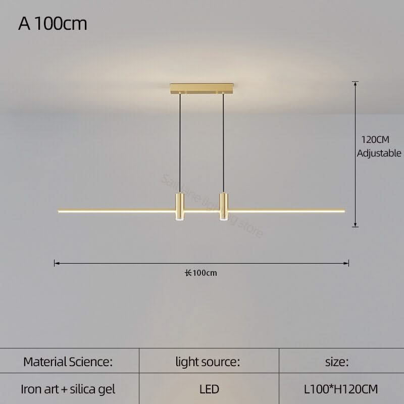 LED Strip Line Chandelier Light-ChandeliersDecor.com