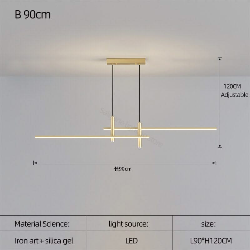 LED Strip Line Chandelier Light-ChandeliersDecor.com