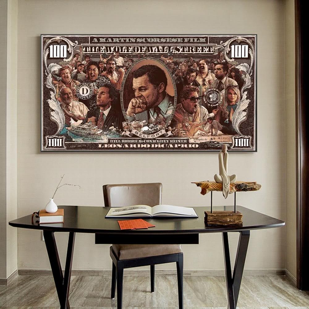 Leonardo Canvas Wall Art - Wolf of Wall Street Poster-ChandeliersDecor.com