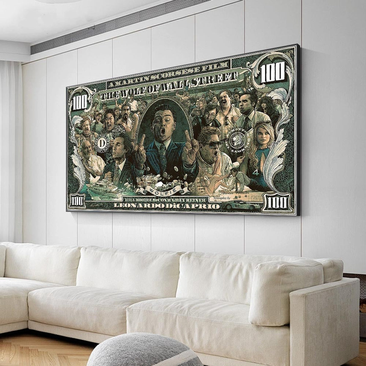 ChandeliersDecor.com-Wall Posters-Leonardo Canvas Wall Art - Wolf of Wall Street Poster