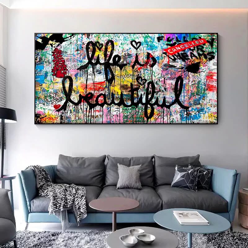 Life Is Beautiful Canvas Wall Art-ChandeliersDecor.com