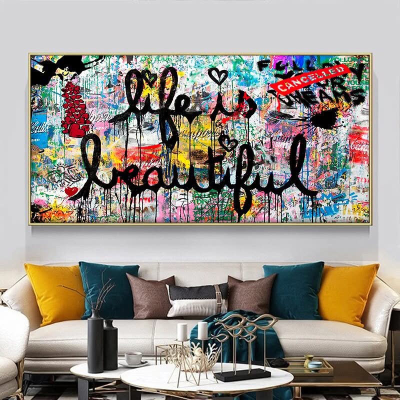 Life Is Beautiful Canvas Wall Art-ChandeliersDecor.com