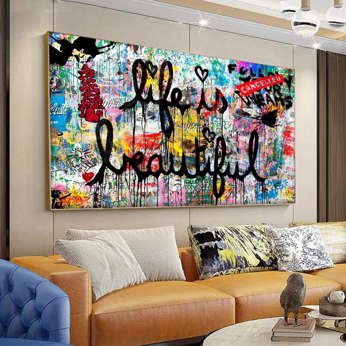 Life Is Beautiful Canvas Wall Art-ChandeliersDecor.com