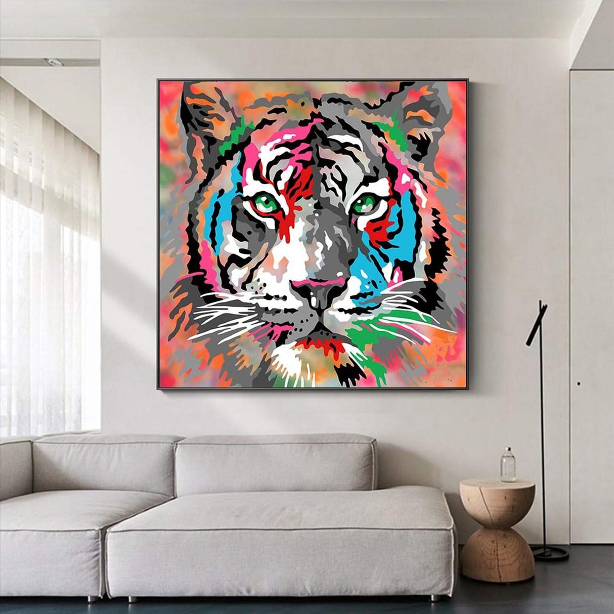 Lion Face Poster - Artwork for Wildlife Enthusiasts-ChandeliersDecor.com