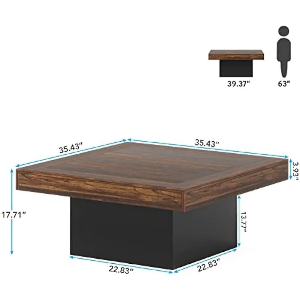 Little Tree Farmhouse Square Coffee Table-ChandeliersDecor.com