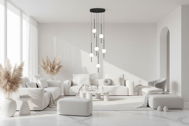Long Line Glass Ball Chandelier - Lighting Solution.-ChandeliersDecor.com