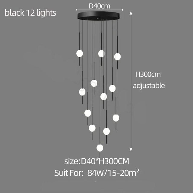 Long Line Glass Ball Chandelier - Lighting Solution.-ChandeliersDecor.com