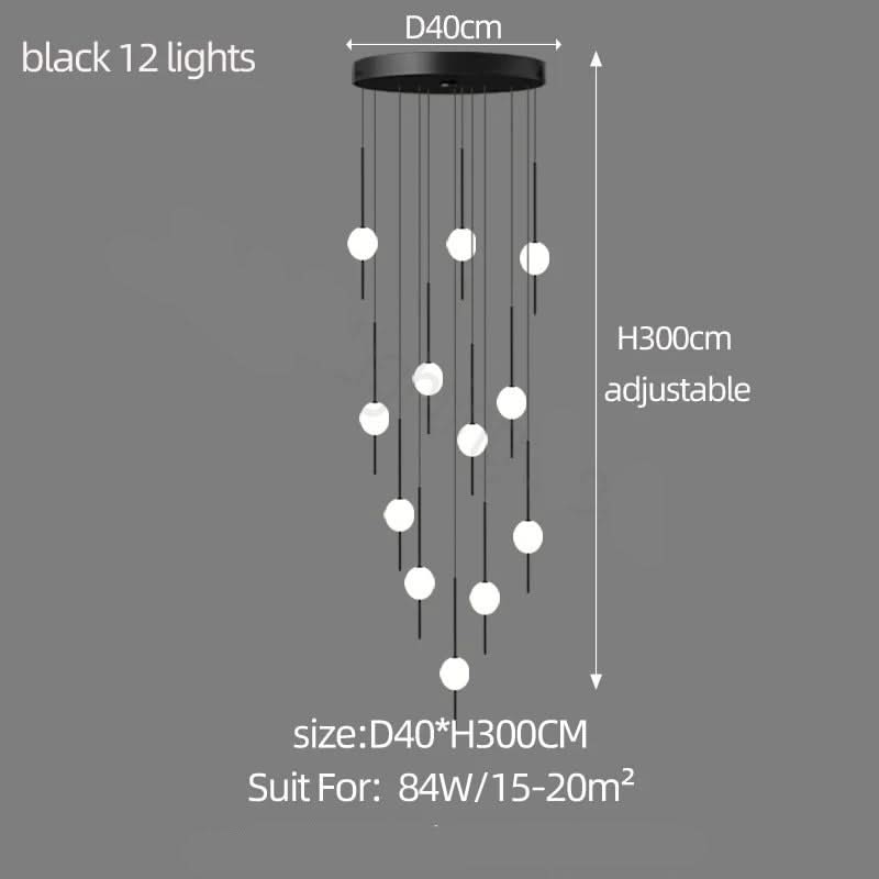 Long Line Glass Ball Chandelier - Lighting Solution.-ChandeliersDecor.com