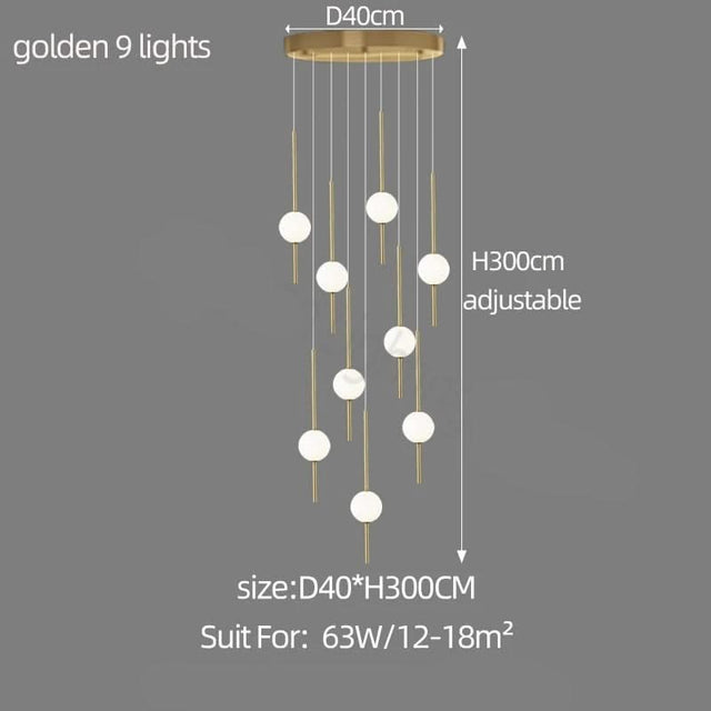 Long Line Glass Ball Chandelier - Lighting Solution.-ChandeliersDecor.com