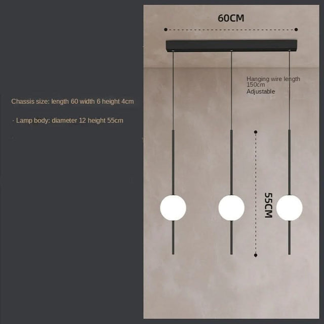 Long Line Glass Ball Chandelier - Lighting Solution.-ChandeliersDecor.com