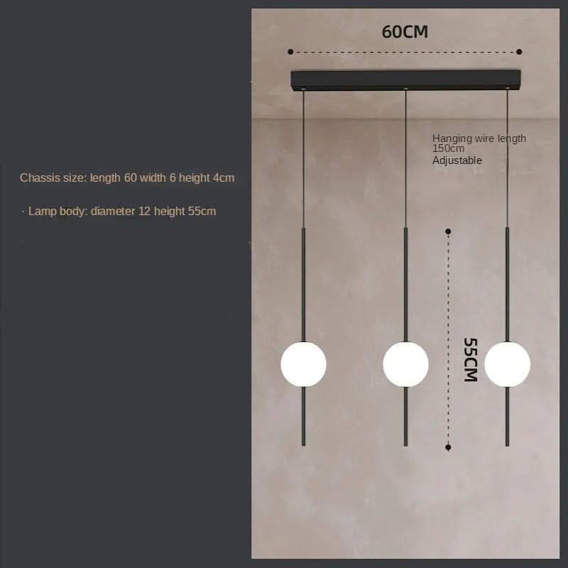 Long Line Glass Ball Chandelier - Lighting Solution.-ChandeliersDecor.com