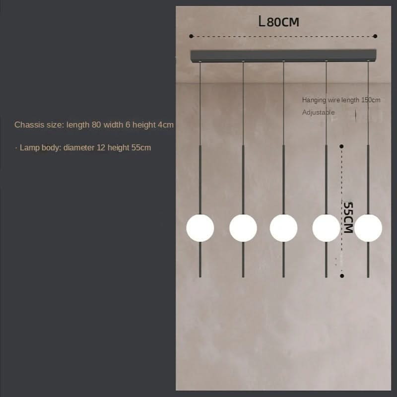 Long Line Glass Ball Chandelier - Lighting Solution.-ChandeliersDecor.com