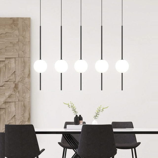 Long Line Glass Ball Chandelier - Lighting Solution.-ChandeliersDecor.com