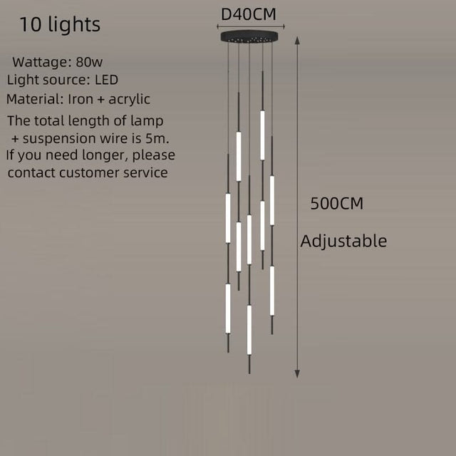 Long Tubes Chandelier – Illuminate Your Space with Style-ChandeliersDecor.com