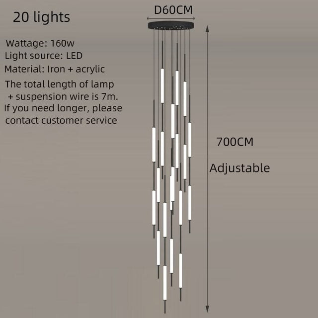 Long Tubes Chandelier – Illuminate Your Space with Style-ChandeliersDecor.com