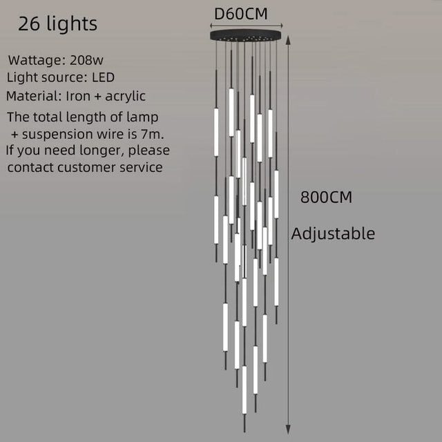 Long Tubes Chandelier – Illuminate Your Space with Style-ChandeliersDecor.com