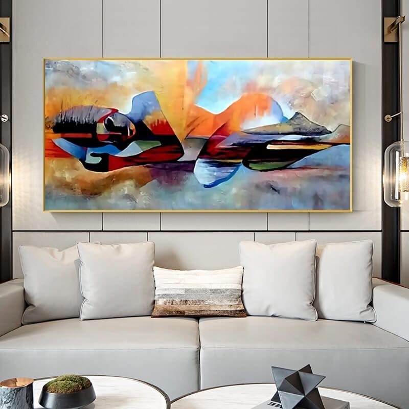 Lord Buddha Abstract Canvas Wall Art-ChandeliersDecor.com
