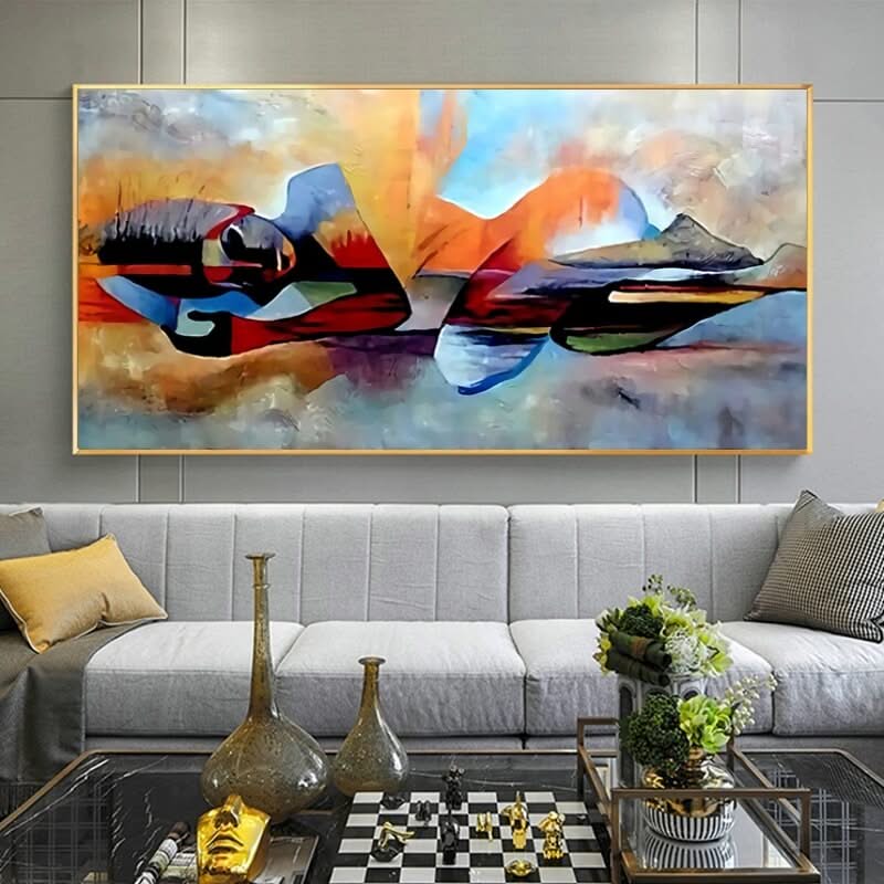 Lord Buddha Abstract Canvas Wall Art-ChandeliersDecor.com