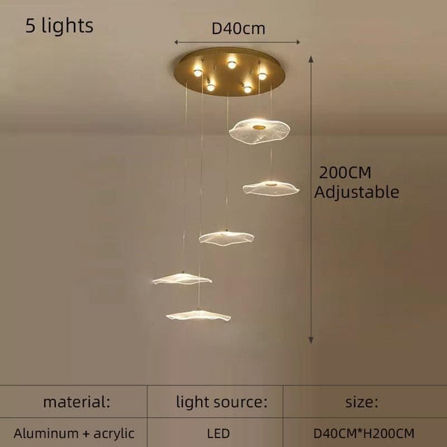 ChandeliersDecor.com-Chandeliers-Lotus Leaf Chandelier: Elegant Lighting for Your Space