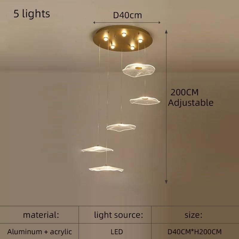 ChandeliersDecor.com-Chandeliers-Lotus Leaf Chandelier: Elegant Lighting for Your Space