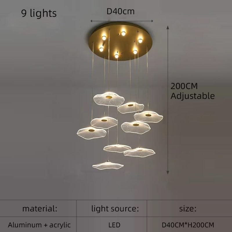 ChandeliersDecor.com-Chandeliers-Lotus Leaf Chandelier: Elegant Lighting for Your Space