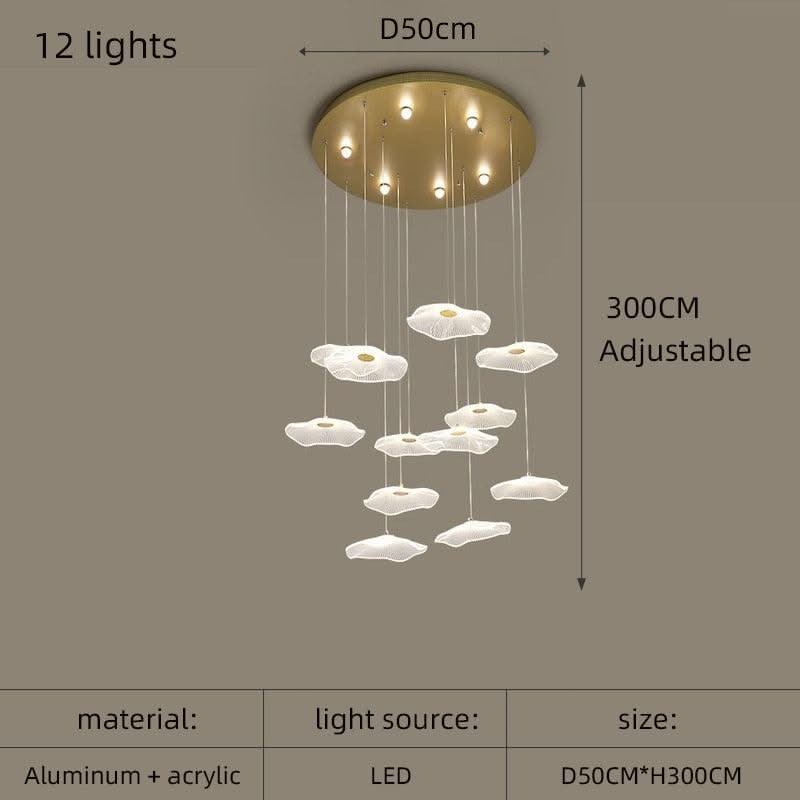 ChandeliersDecor.com-Chandeliers-Lotus Leaf Chandelier: Elegant Lighting for Your Space