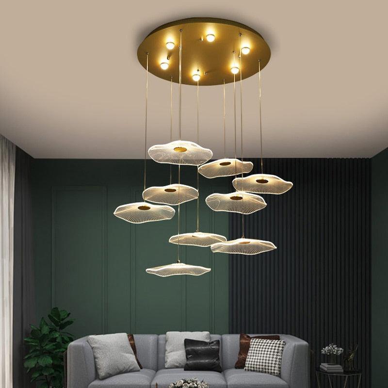 ChandeliersDecor.com-Chandeliers-Lotus Leaf Chandelier: Elegant Lighting for Your Space