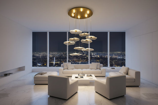 ChandeliersDecor.com-Chandeliers-Lotus Leaf Chandelier: Elegant Lighting for Your Space