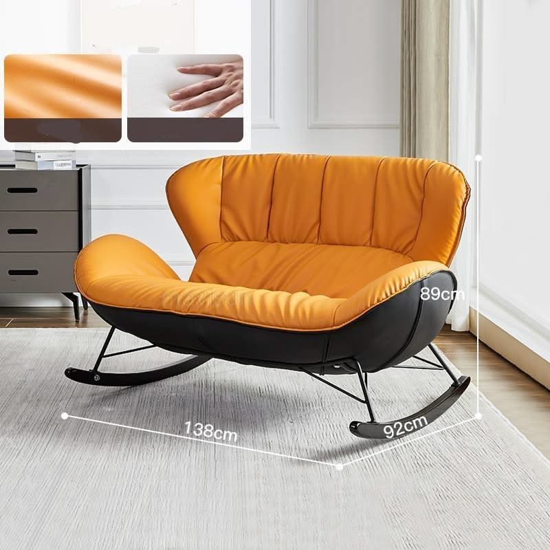 ChandeliersDecor.com-Recliners-Lounge Rocking Chair - Leather Rocking Chair