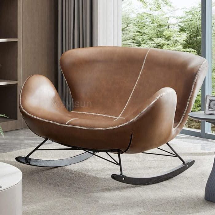ChandeliersDecor.com-Recliners-Lounge Rocking Chair - Leather Rocking Chair