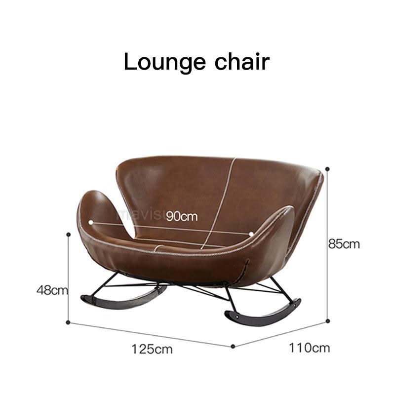 ChandeliersDecor.com-Recliners-Lounge Rocking Chair - Leather Rocking Chair