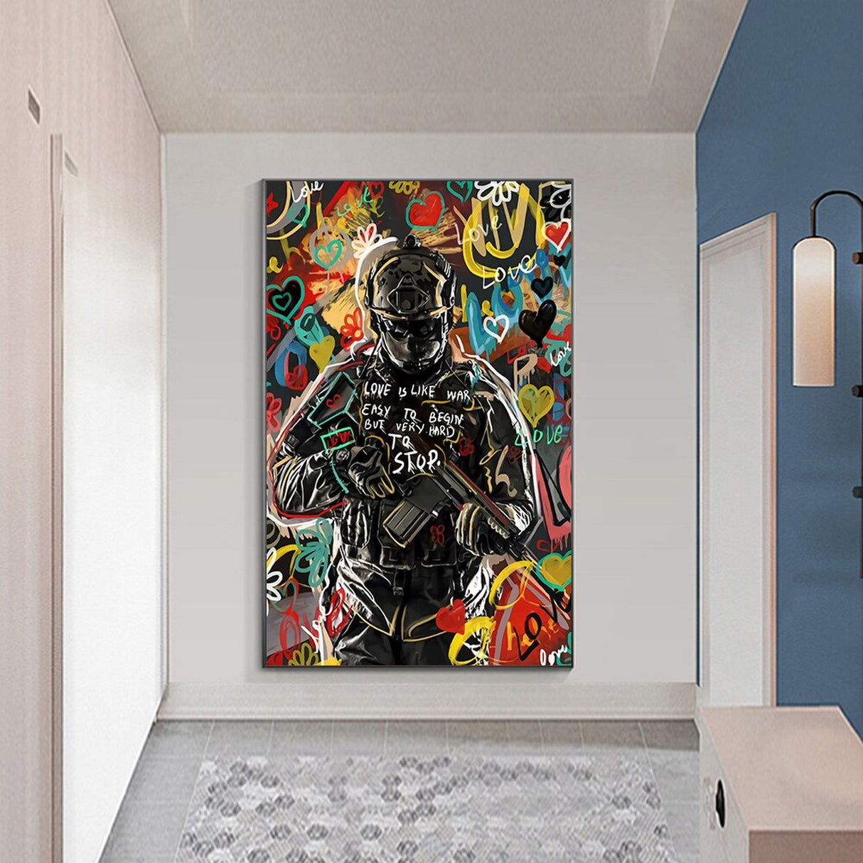 ChandeliersDecor.com-Wall Posters-Love is like war Soldier Poster - Exquisite Artwork 2022