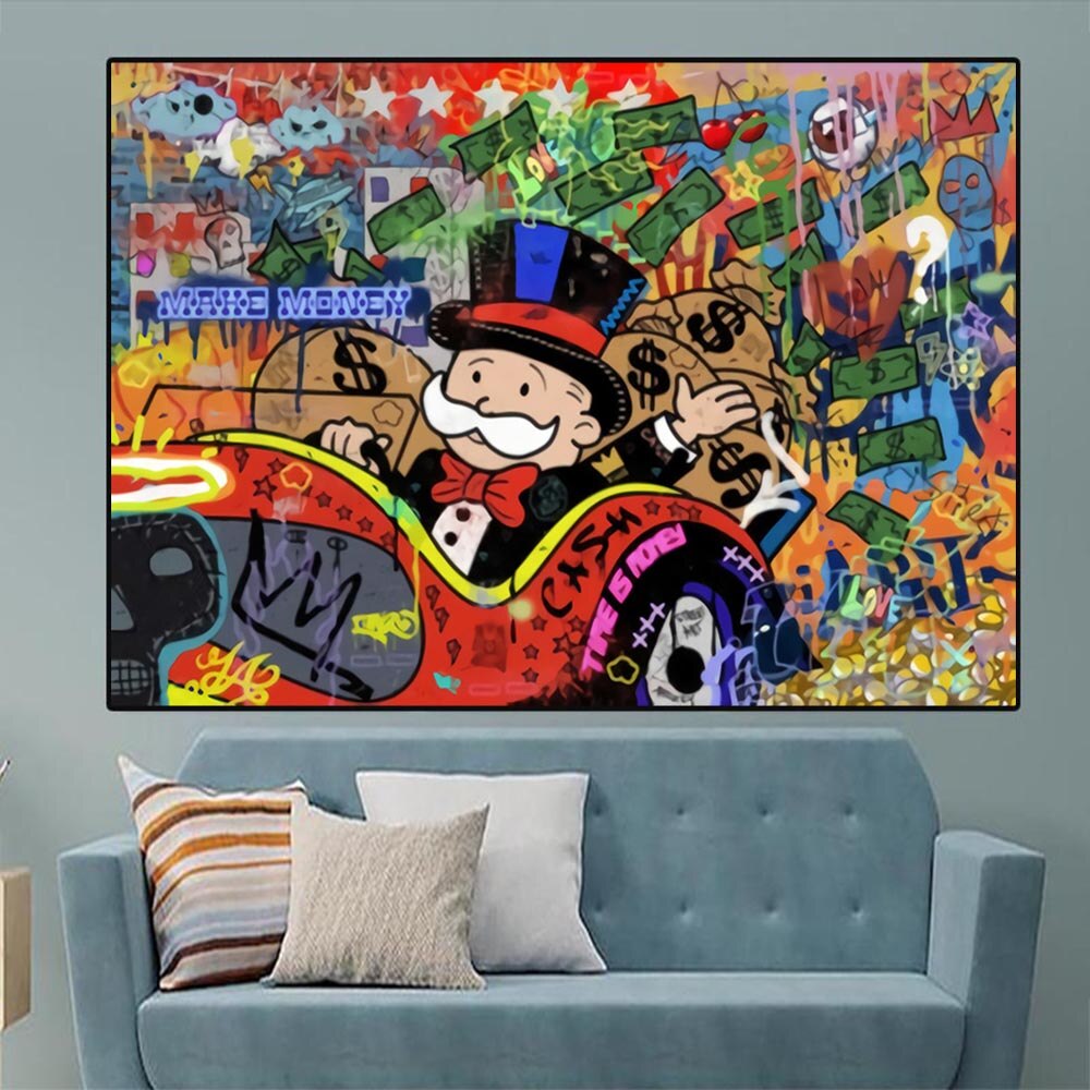 ChandeliersDecor.com-Monopoly Wall Poster-Lucky Strike: Mr Monopoly Poster - Authentic Collectible