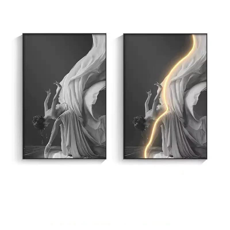 Luminous LED Girl Abstract Art Wall Lamp-ChandeliersDecor.com