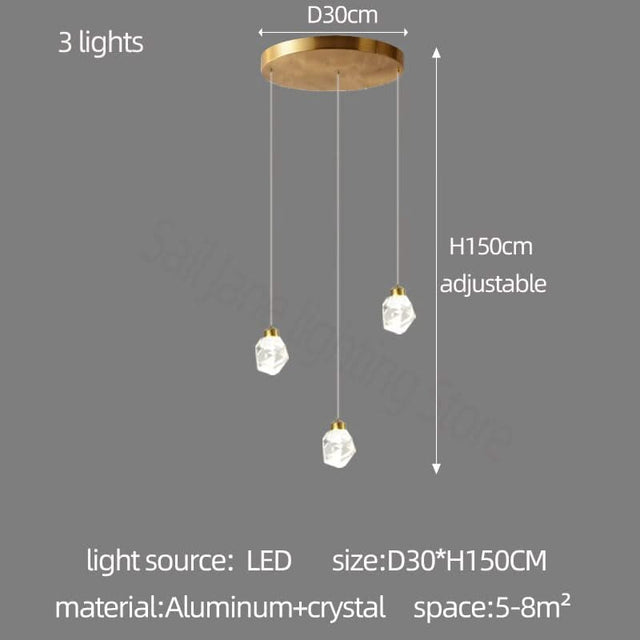 Luxury Crystal Staircase Chandelier with LED Lights-ChandeliersDecor.com