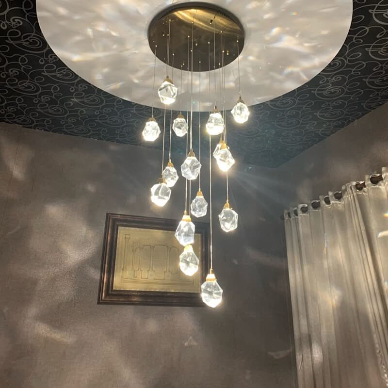 ChandeliersDecor.com-Staircase Chandelier-Luxury Crystal Staircase Chandelier with LED Lights