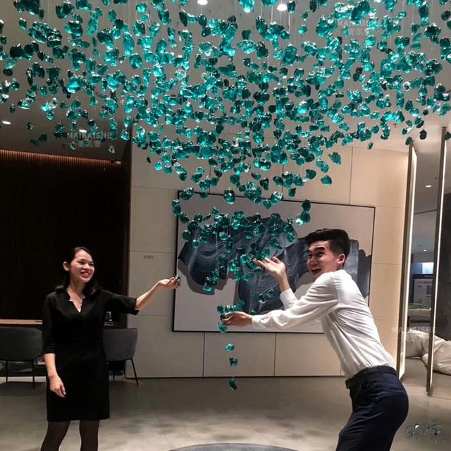 Luxury Crystal Stones LED Ceiling Chandelier-ChandeliersDecor.com