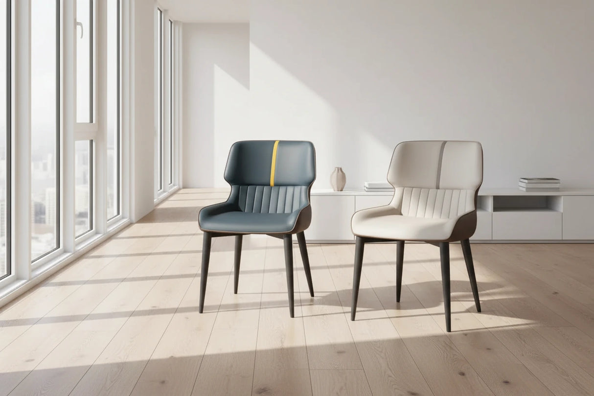 Luxury n Comfort Leather Dining Chair-ChandeliersDecor.com