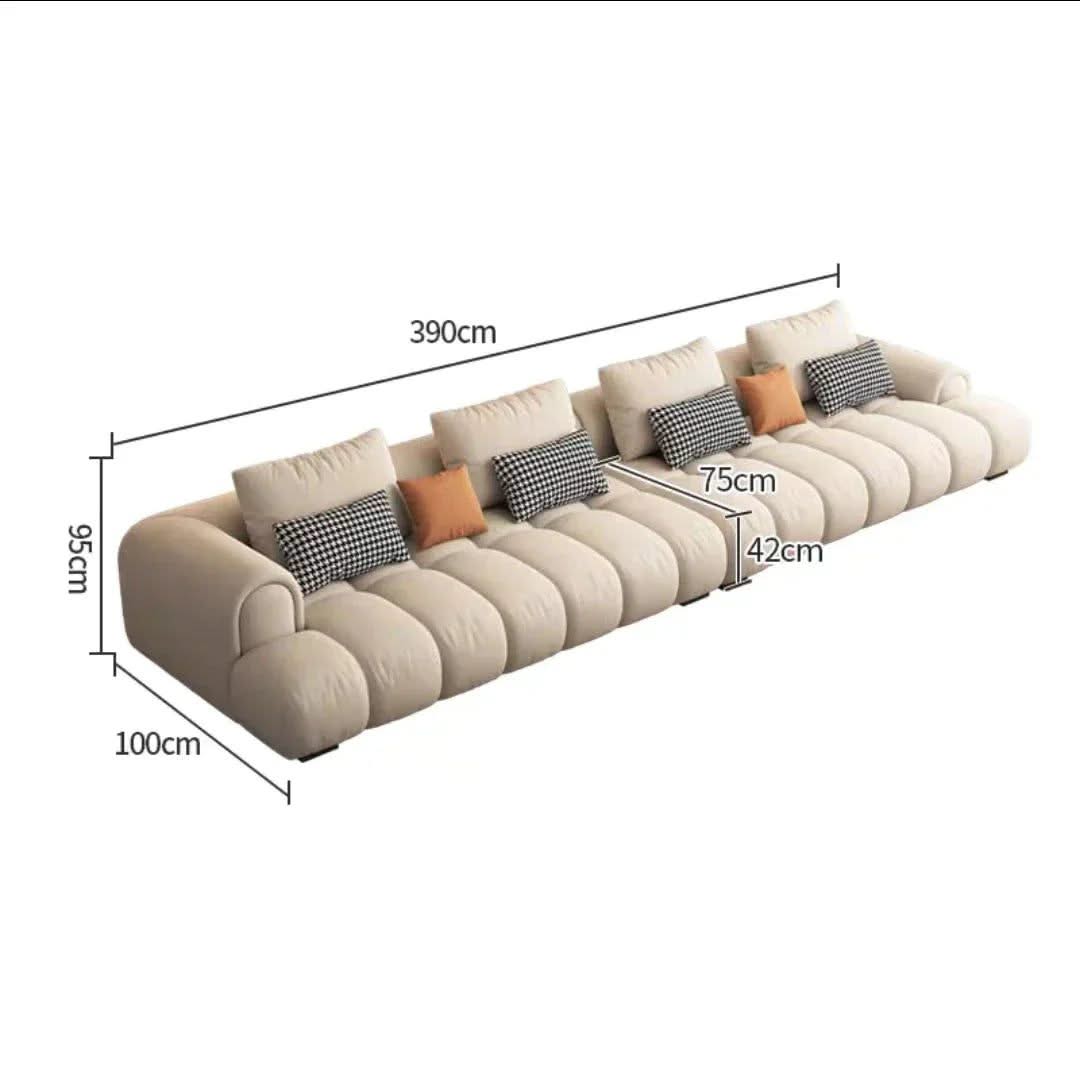 Luxury Sectional Calf Leather Sofa Cama Chaise Sofa Set-ChandeliersDecor.com