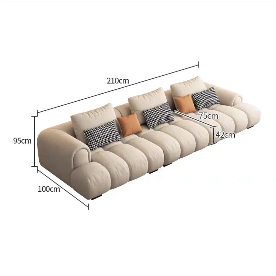 Luxury Sectional Calf Leather Sofa Cama Chaise Sofa Set-ChandeliersDecor.com