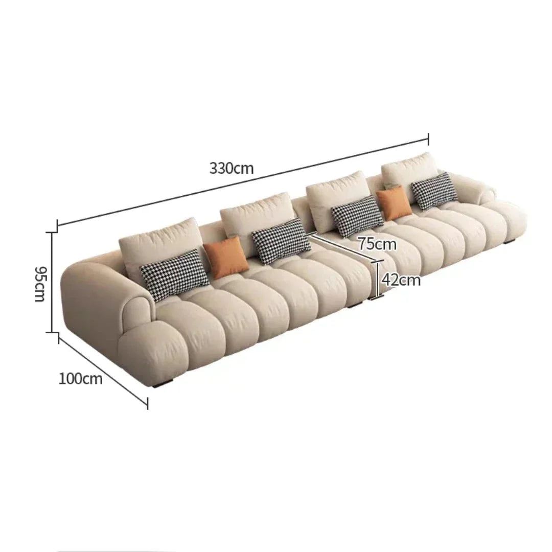 Luxury Sectional Calf Leather Sofa Cama Chaise Sofa Set-ChandeliersDecor.com