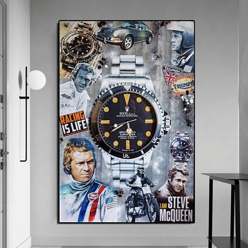 ChandeliersDecor.com-Wall Posters-Luxury Watch Mcqueen Canvas Wall Art