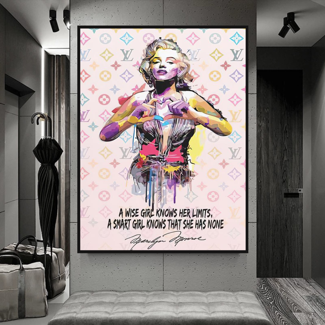 ChandeliersDecor.com-Wall Posters-LV Wise Girl Marilyn Poster - Stylish Art for Your Walls