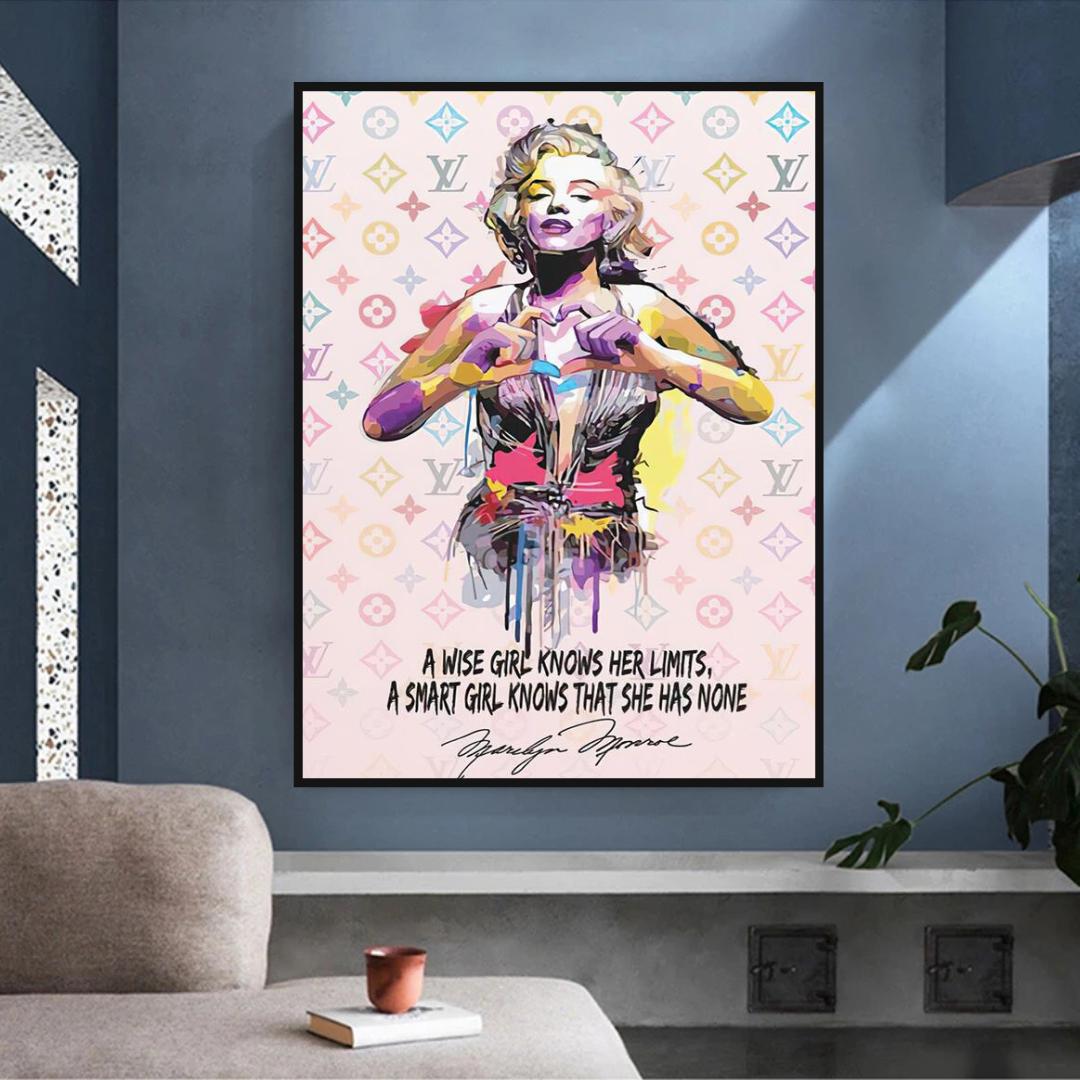 LV Wise Girl Marilyn Poster - Stylish Art for Your Walls-ChandeliersDecor.com
